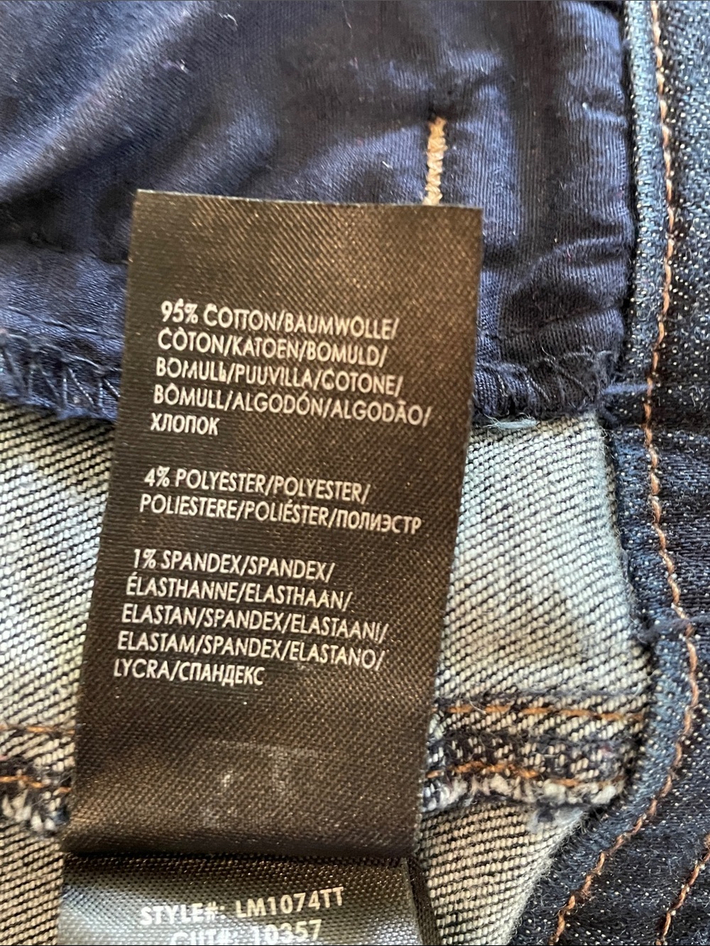 Liverpool Collarless Denim Jacket in Dark Wash Blue, Size XL - Picture 7 of 9